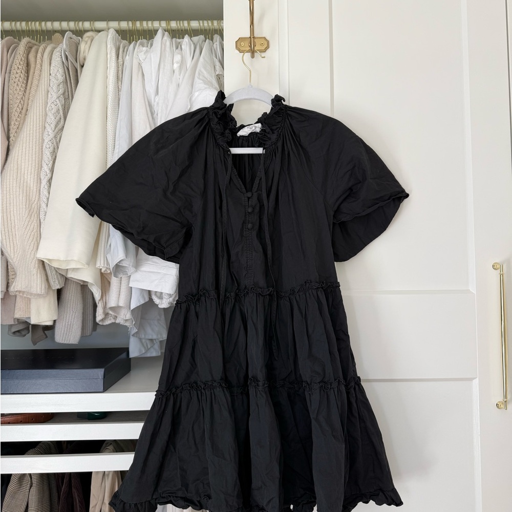 Tuckernuck Black Ruffle Dress - Pomander Place